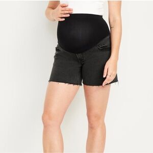 Maternity Full-Panel Boyfriend Jean Shorts -- 5 -inch inseam